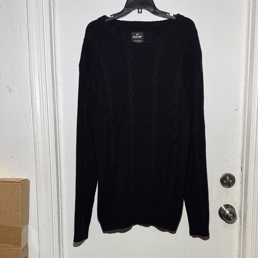 Men's Classic Black Crewneck Sweater